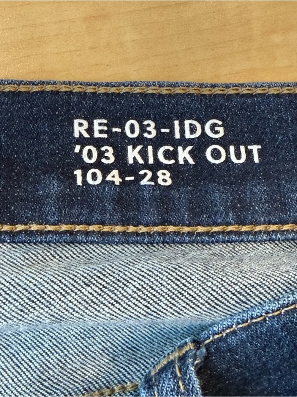 J. Crew Mid-rise kickout jean Super-Stretch Raw Hem‎ Dark Wash Size 32